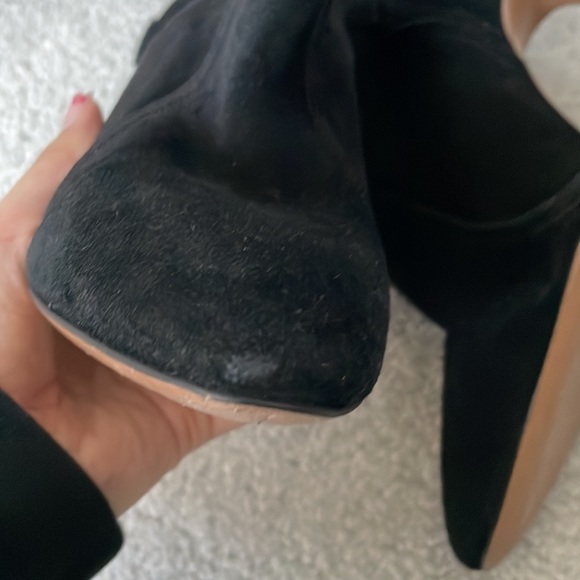 ba&sh caitlin suede ankle boots black sz 37 - Picture 3 of 8